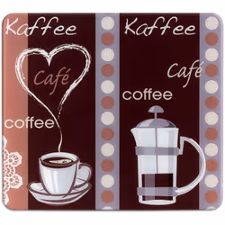 La plaque de protection en verre décorée sur le thème du café est l'accessoire idéal pour une cuisine moderne. Cette plaque m ...