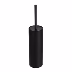 WENKO 25349100, Support et brosse pour toilettes, Noir, Vitrocéramique, Silicone, Modem, 91 mm