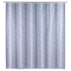 WENKO 25234100 rideau de douche Anneau Poly-acétate de vinyle (PEVA) Bleu, Blanc