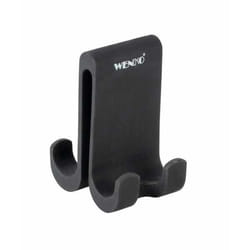 WENKO Crochet de douche double Verna Noir En silicone
