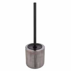 WENKO Rivara, Support et brosse pour toilettes, Argent, Vitrocéramique, 400 mm, 11,5 cm, 8 cm