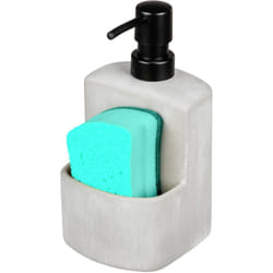 Wenko - Distributeur de liquide vaisselle Festival Siena, distributeur de savon, céramique haut de gamme à surface douce avec compartiment à éponge,
