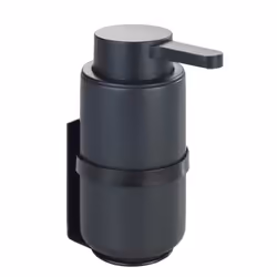 Distributeur de savon liquide mural - Wenko - Woya - Céramique - Noir - 250 ml