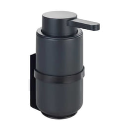 Distributeur de savon liquide mural - Wenko - Woya - Céramique - Noir - 250 ml