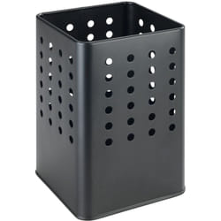 Support à ustensiles Silio, support pratique pour ustensiles de cuisine en métal thermolaqué aux formes modernes, angulaires à motif perforé, (l x h