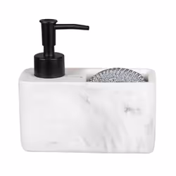 WENKO 54668100 Distributeur de savon 0,15 L Noir, Blanc