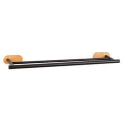 WENKO 25370100 porte-serviettes et anneau porte-serviettes Support de serviette Mural Bambou, Noir