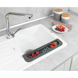 Wenko - Organisateur d'évier gris extensible accessoire de cuisine pratique rangement évier égouttoir à couverts support de rangement plastique 36 à