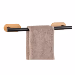 WENKO 25368100 porte-serviettes et anneau porte-serviettes Support de serviette Mural Bambou, Noir
