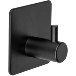 Crochet mural Ureo noir, kit de 3, crochets haute qualité, acier inoxydable verni haute qualité, crochet pour essuie-mains pour salle de bain & wc