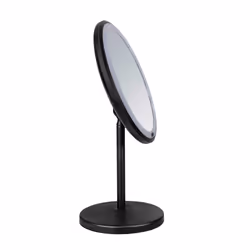 WENKO 25523100 miroir de maquillage Autonome Rond Noir, Blanc