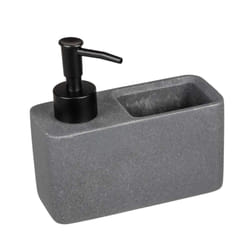 WENKO 54669100 Distributeur de savon 0,15 L Noir, Gris