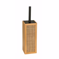WENKO Allegre, Support et brosse pour toilettes, Bois, Bambou, 95 mm, 95 mm, 365 mm