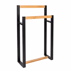 WENKO 25641100, Noir, Naturel, Bambou, Salle de bains, 550 mm, 200 mm, 895 mm