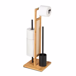 WENKO Rivalta Allegre Colonne Noir, Acier inoxydable, Bois