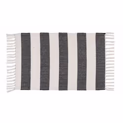 WENKO Kasi, Noir, Blanc, Monochromatique, Rectangulaire, Coton, 30 °C, 800 x 500 cm