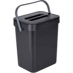 Wenko - Collecteur de déchets à poignée Tago, poubelle d'un volume de 5 litres, compacte avec fixation sans perçage, possibilité de fixation