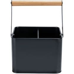 Wenko - Corbeille à ustensiles Baco, accessoire Black Outdoor Kitchen, panier de transport robuste, métal thermolaqué noir, poignées flexibles en