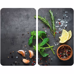 Description générale Ajoutez une touche de style moderne à votre cuisine avec le set de 2 plaques de cuisson en verre résista ...