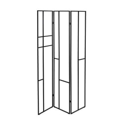 Paravent - WENKO - Shakti - Métal noir - 120 x 170 cm - Style industriel