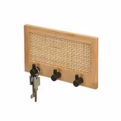 WENKO 25615100, Intérieure, Crochet universel, Bambou, Noir, Bambou, Rectangle, 1 pièce(s)