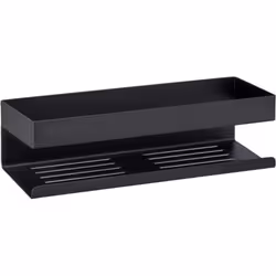 Étagère murale - WENKO - Genova - Inox laqué noir - Fixation sans perçage - 30 x 8 x 105 cm