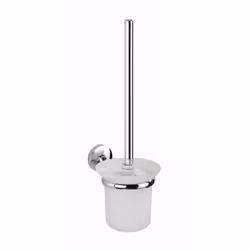 WENKO 22174100, Support et brosse pour toilettes, Argent, Blanc, 7,5 cm, 10 pièce(s)