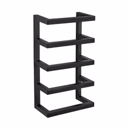 Porte-serviettes - Wenko - Fondiro - Acier inoxydable - Noir - Pour 4 serviettes roulées
