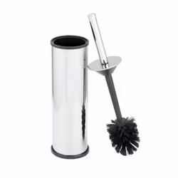WENKO 26074100, Support et brosse pour toilettes, Noir, Acier inoxydable, Acier inoxydable, Acier inoxydable, 370 mm, 8,5 cm