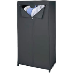 Armoire Wenko Deep Black 75 x 150 cm en peva Noir avec zip armoire de rangement pliable portable pour le linge à suspendre modulable pratique et