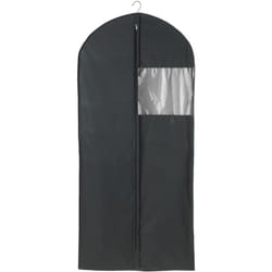Housse de vêtements Deep Black xxl, Housse de protection pour costume avec fermeture éclair - fenêtre transparente et ouverture pour cintre,