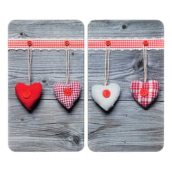 WENKO Coeur planche à découper pour cuisine Rectangulaire Verre, Plastique Multicolore