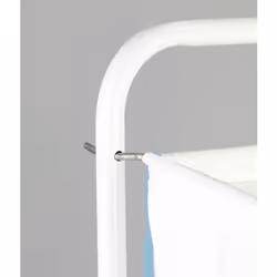 WENKO 62080100 panier à linge Rectangulaire Coton, Métal, Polyester Blanc