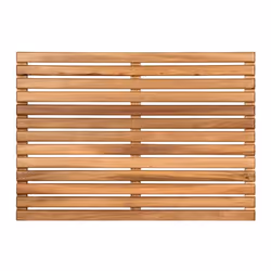 WENKO Caillebotis de Douche en Bois  Tapis de Bain Antidérapant Intérieur/Extérieur  Salle de Bain Piscine  60x25x40 cm