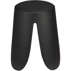 Tabouret Wenko Comiso noir mat plastique avec assise rembourrée 3-en-1 multifonction pour salle de bain et douche design anti-glisse jusqu'à 180 kg