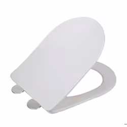 WENKO Abattant WC ultra Fin GALATI  Duroplast anti-bactérien  Fermeture Douce  Déclipsable Fixation facile  Blanc  36x46 cm