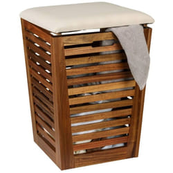 Panier à linge avec assise fondi, hauteur 56 cm