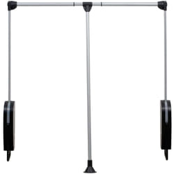 Wenko - Penderie relevable, barre dressing Jenko tringle télescopique de 67 à 130cm avec poignet d'accès, charge 10kg, Gain de place, Aluminium