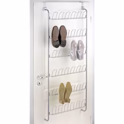 Description générale Cette étagère de porte est idéale pour ranger jusqu'à 18 paires de chaussures, permettant ainsi d'économ ...