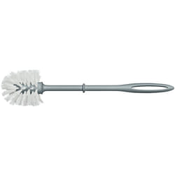 Brosse wc de rechange avec manche gris, Plastique, ø 8 x 36 cm, Gris - Wenko