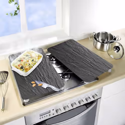 WENKO Ardoise planche à découper pour cuisine Rectangulaire Verre, Plastique Multicolore