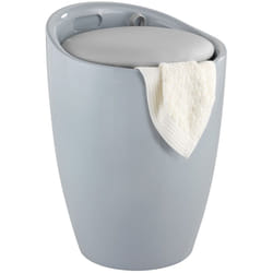 Wenko - Tabouret salle de bain Candy gris abs avec rangement pouf salle de bain design banc salle de bain siège de salle de bain tabouret à linge