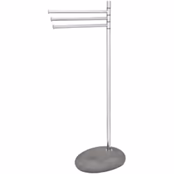 La série d'accessoires de bain Pebble Stone Grey en polyrésine haut de gamme confère un charme individuel à la salle de bain. ...