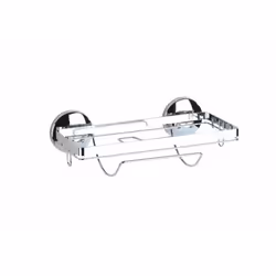 WENKO 5871100, Support de papier toilette monté au mur, Argent, Métal, Rectangle, 1 pièce(s), 280 mm