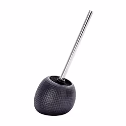 WENKO Polaris Jet, Support et brosse pour toilettes, Anthracite, Acier inoxydable, Vitrocéramique, 150 mm, 145 mm, 345 mm