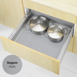 Tapis fond de tiroir avec picots tapis antidérapant tiroir protection tiroir cuisine découpable plastique 150x50 cm gris