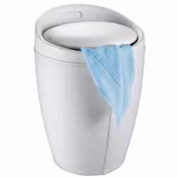 WENKO 21773100 panier à linge 20 L Rond Acrylonitrile-Butadiène-Styrène (ABS), Polyester Blanc