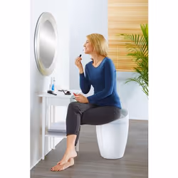 WENKO 21773100 panier à linge 20 L Rond Acrylonitrile-Butadiène-Styrène (ABS), Polyester Blanc - Vue supplémentaire 4