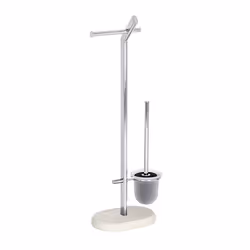 WENKO 21733100 distributeur de papier hygiénique Colonne Beige, Chrome