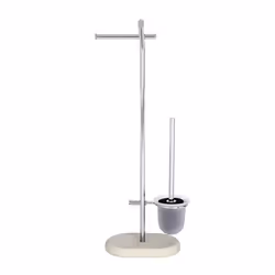 WENKO 21733100 distributeur de papier hygiénique Colonne Beige, Chrome